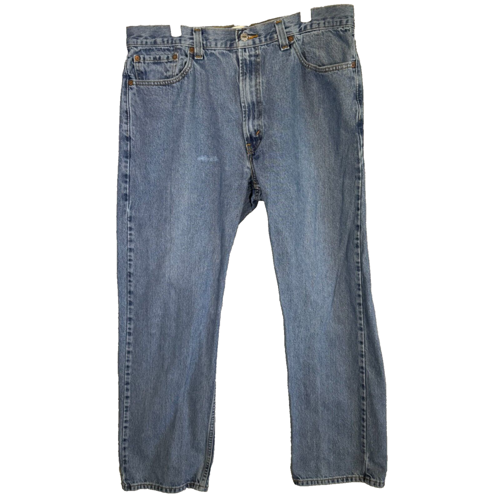 Levis 505 Jeans Men 38x30 Regular Fit Mid Rise Straight Leg Blue Denim Classic